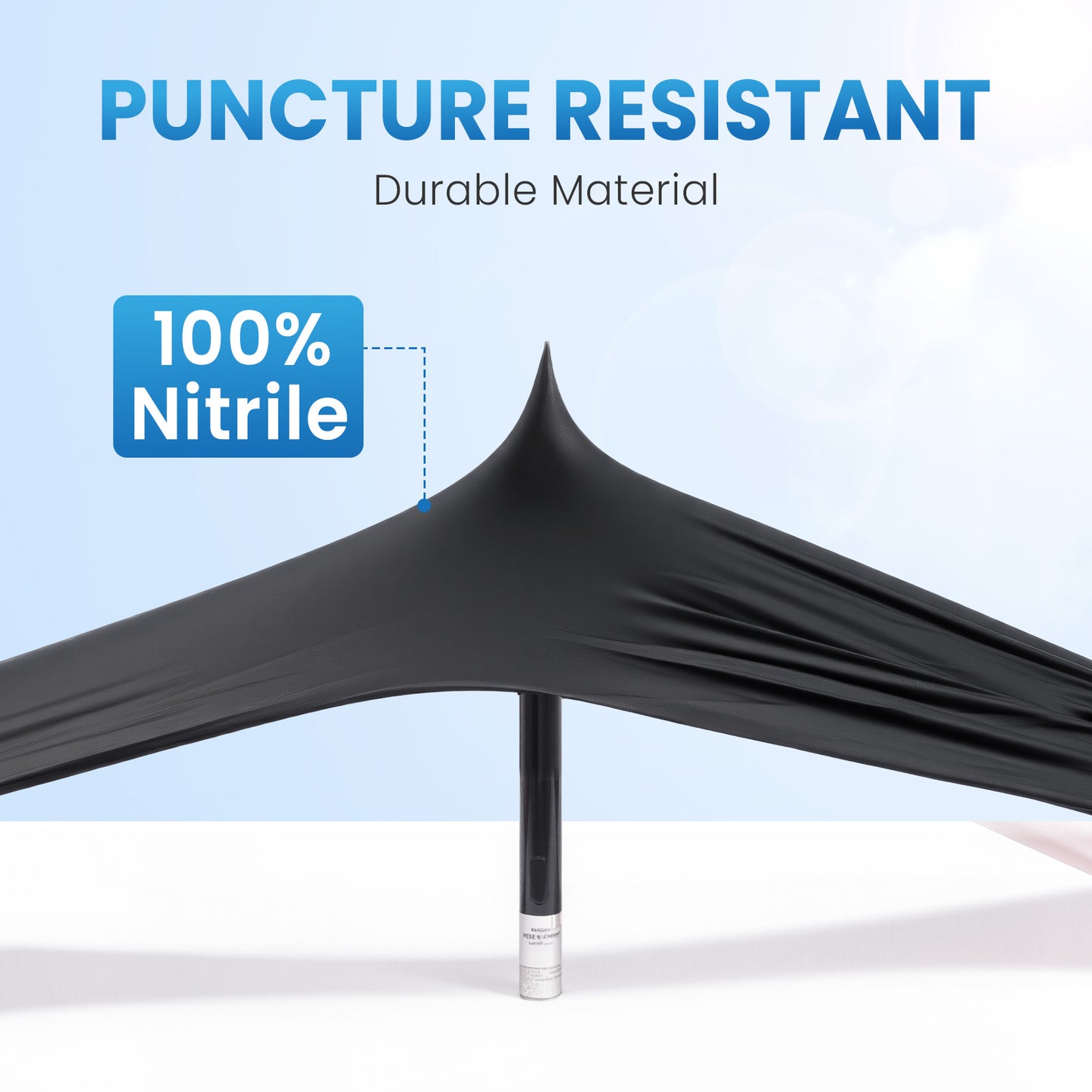 Guantes Desechables de Nitrilo Negro Borje®, Sin Látex y Sin Polvo, Aprobados para Alimentos, Punta Texturizada, Limpieza