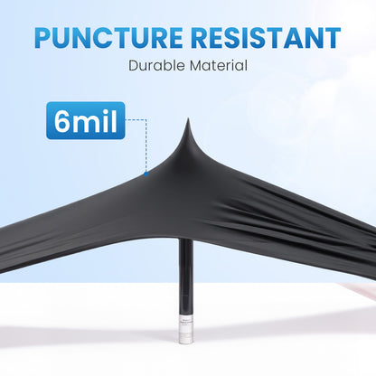 Borje® - 100 Pcs Nitrile Disposable Gloves, 6 Mil, Black, Latex Free, Powder-Free, Mechanic, Food Safe, Cooking, Cleaning